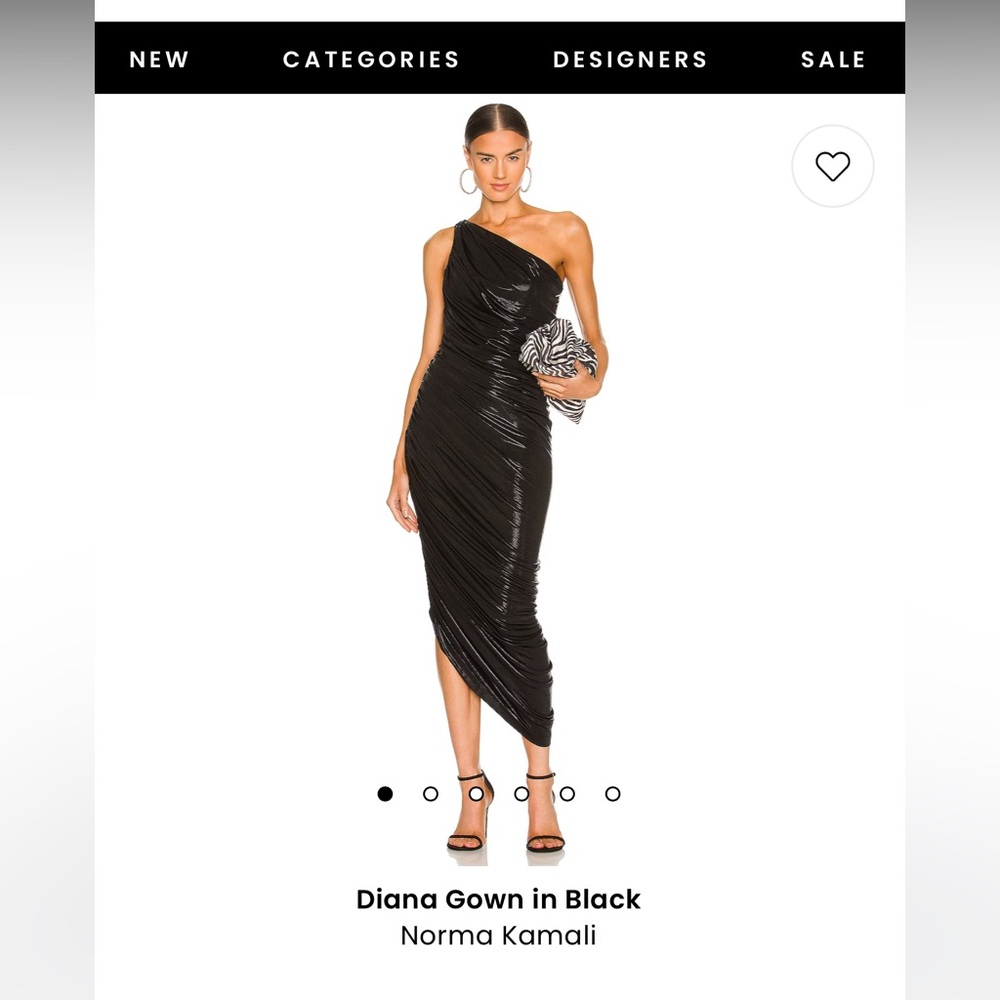 NEW with TAGS! Norma Kamali. Diana Gown. Black. Size XS/34